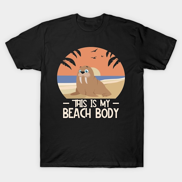 Body Positivity Walrus Beach Body Summer T-Shirt by Tom´s TeeStore